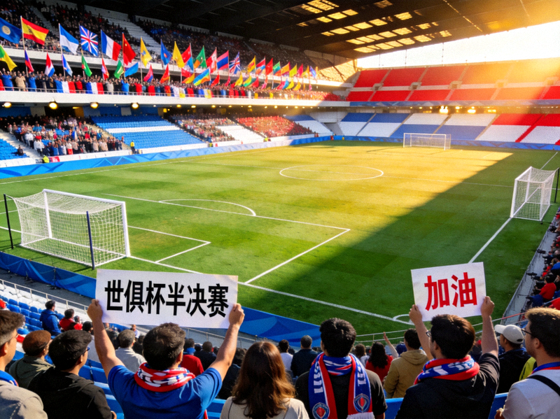 世俱杯半决赛赛前球场全景与球迷看台